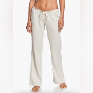Roxy linen drawstring pants, sz Small